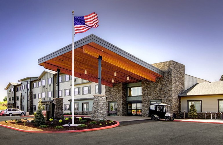 Exterior/front entrance of Boone Ridge Senior Living Community