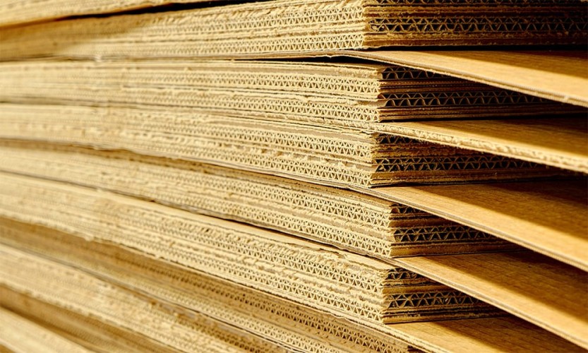 Close up of Ecorrcrate's cardboard layered