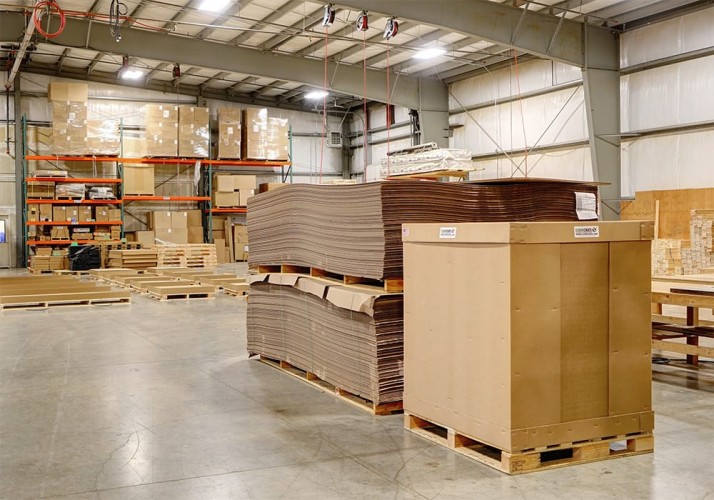 Ecorrcrates warehouse with boxes/shipping crates