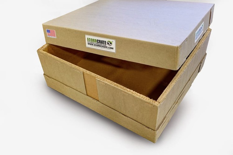 Ecorrcrate crate view with lid partially off